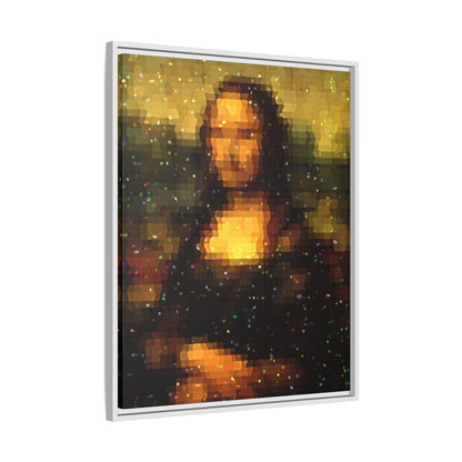 Pixel Muse — Silent Smile - Framed Canvas