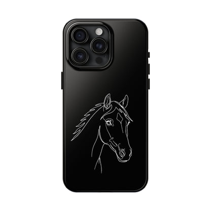 Horse Portrait Sketch - Phone Case