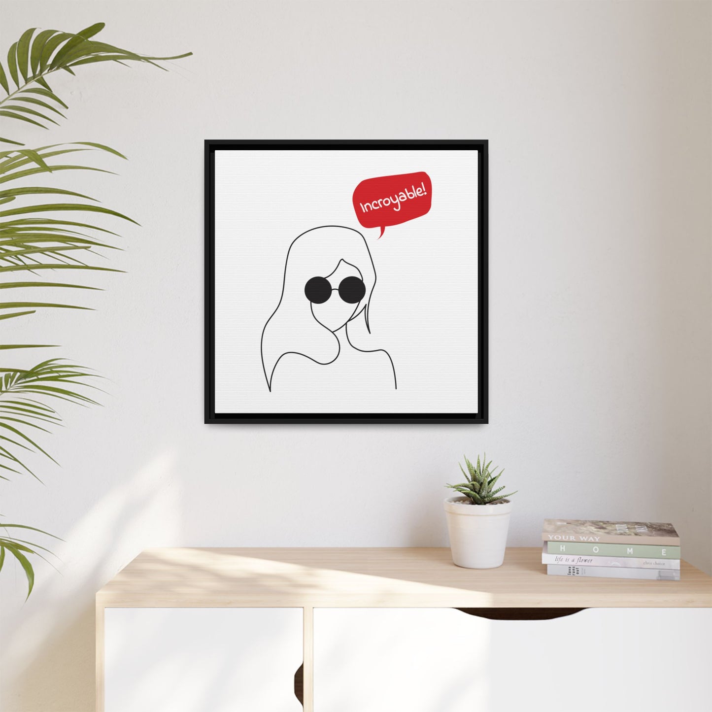 Incroyable Chic Girl - Framed Canvas