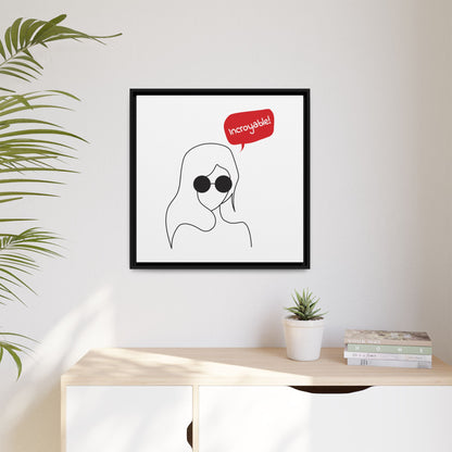 Incroyable Chic Girl - Framed Canvas