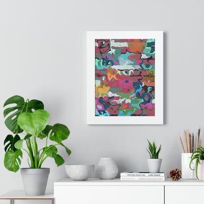 Colorful Abstract Marble - Framed Poster