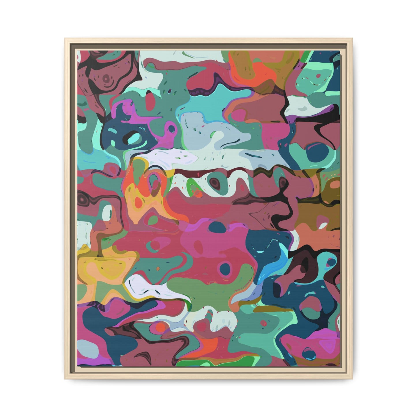 Colorful Abstract Marble - Framed Canvas