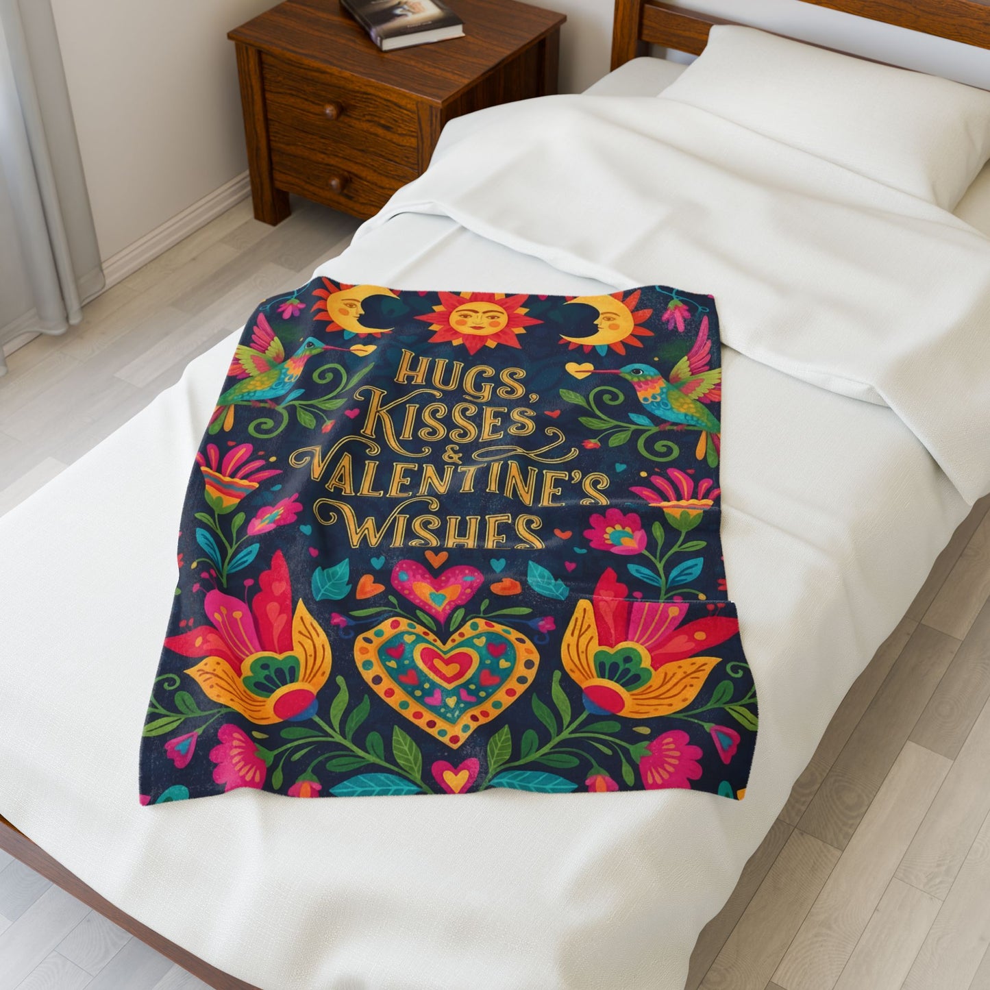 Hugs, Kisses & Valentine's Wishes - Blanket