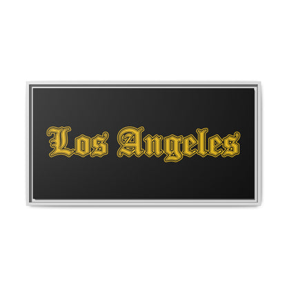 Los Angeles Framed Matte Canvas Art, Urban Wall Decor, Home Gift, City Vibes, Office Decoration, Los Angeles Gift - Golden Edition