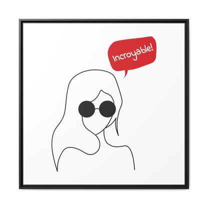 Incroyable Chic Girl - Framed Canvas