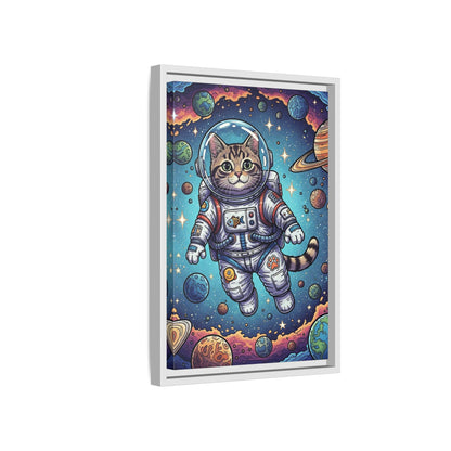 Astronaut Cat - Framed Canvas