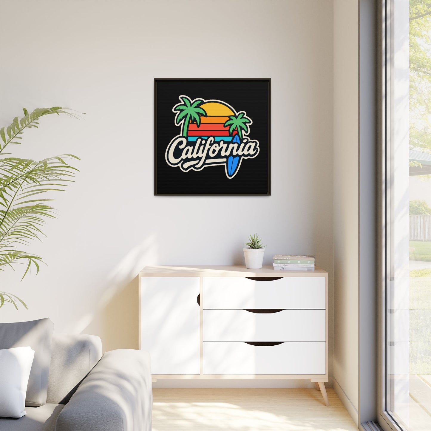 California Surf Vibes - Framed Canvas