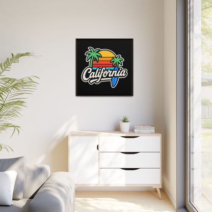 California Surf Vibes - Framed Canvas