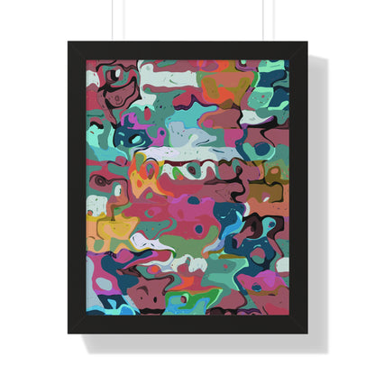 Colorful Abstract Marble - Framed Poster