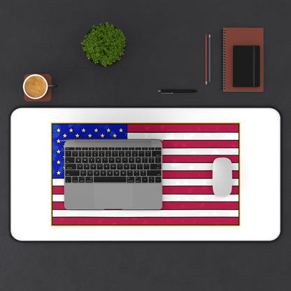 New Glory American Flag (Gold Edge Edition) - Desk Mat