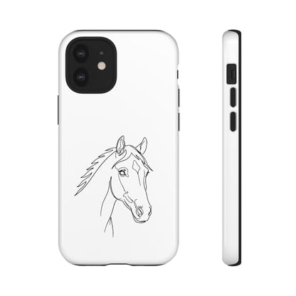 Horse Portrait Sketch - Tough Phone Case