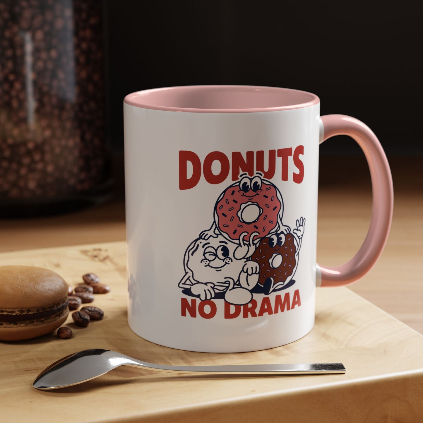 Donuts No Drama - Color Accent Mug