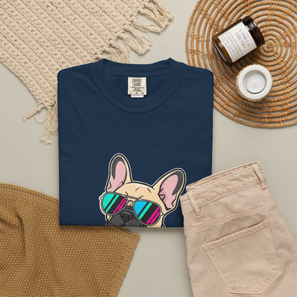 French Bulldog with Sunglasses - T-Shirt