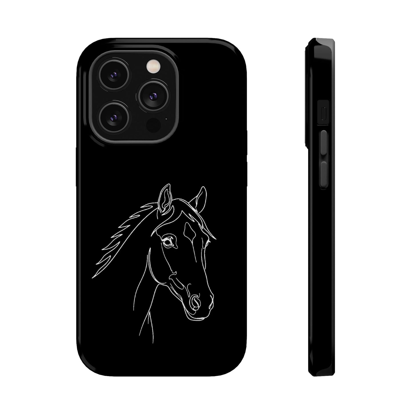 Horse Portrait Sketch - Magnetic Phone Case