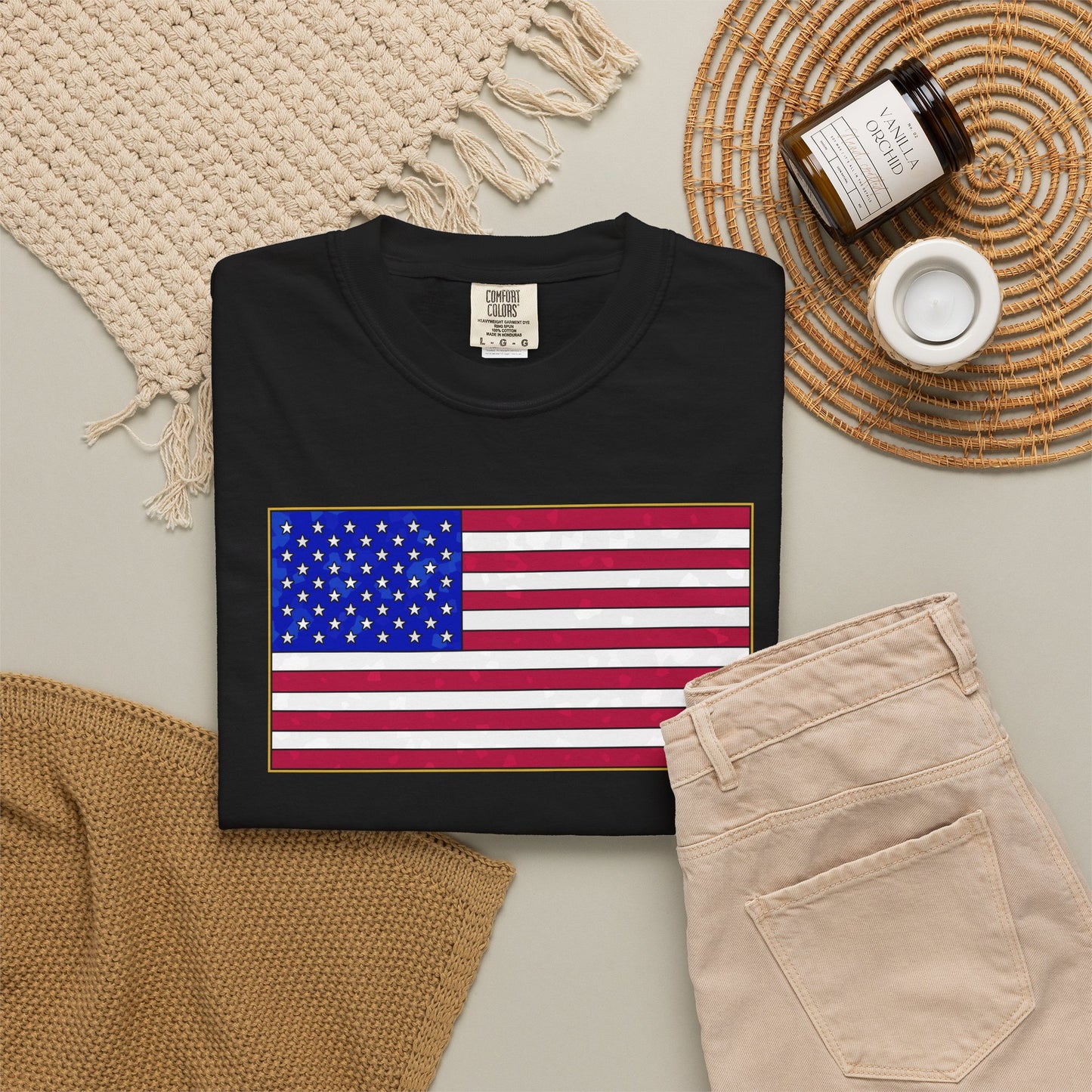 New Glory American Flag (Gold Edge Edition) - T-Shirt