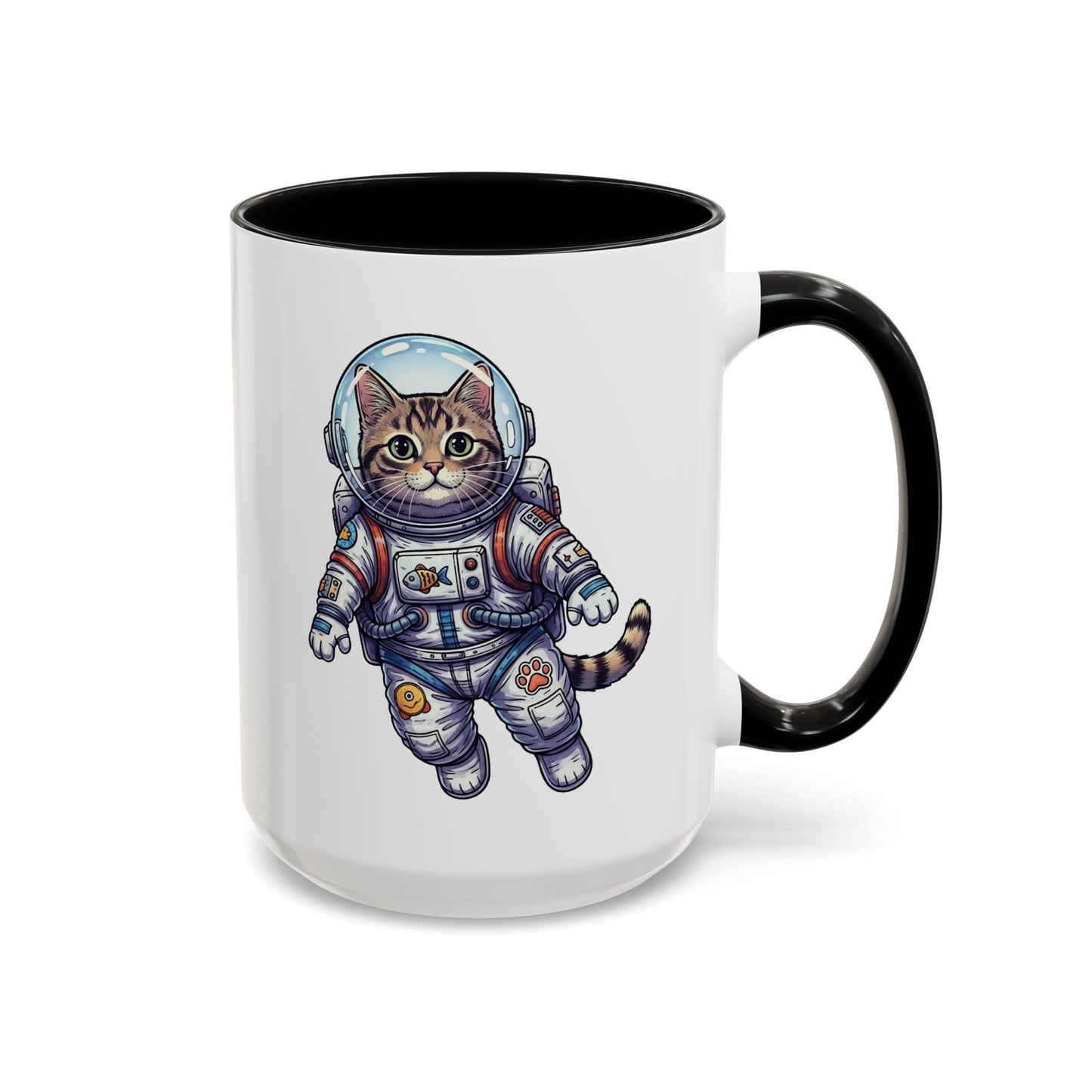 Astronaut Cat - Color Accent Mug