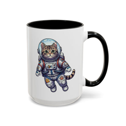 Astronaut Cat - Color Accent Mug