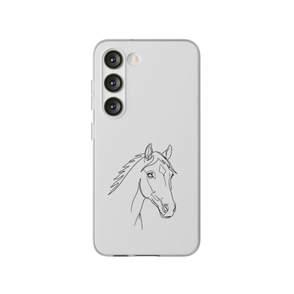 Horse Portrait Sketch - Flexi Phone Case