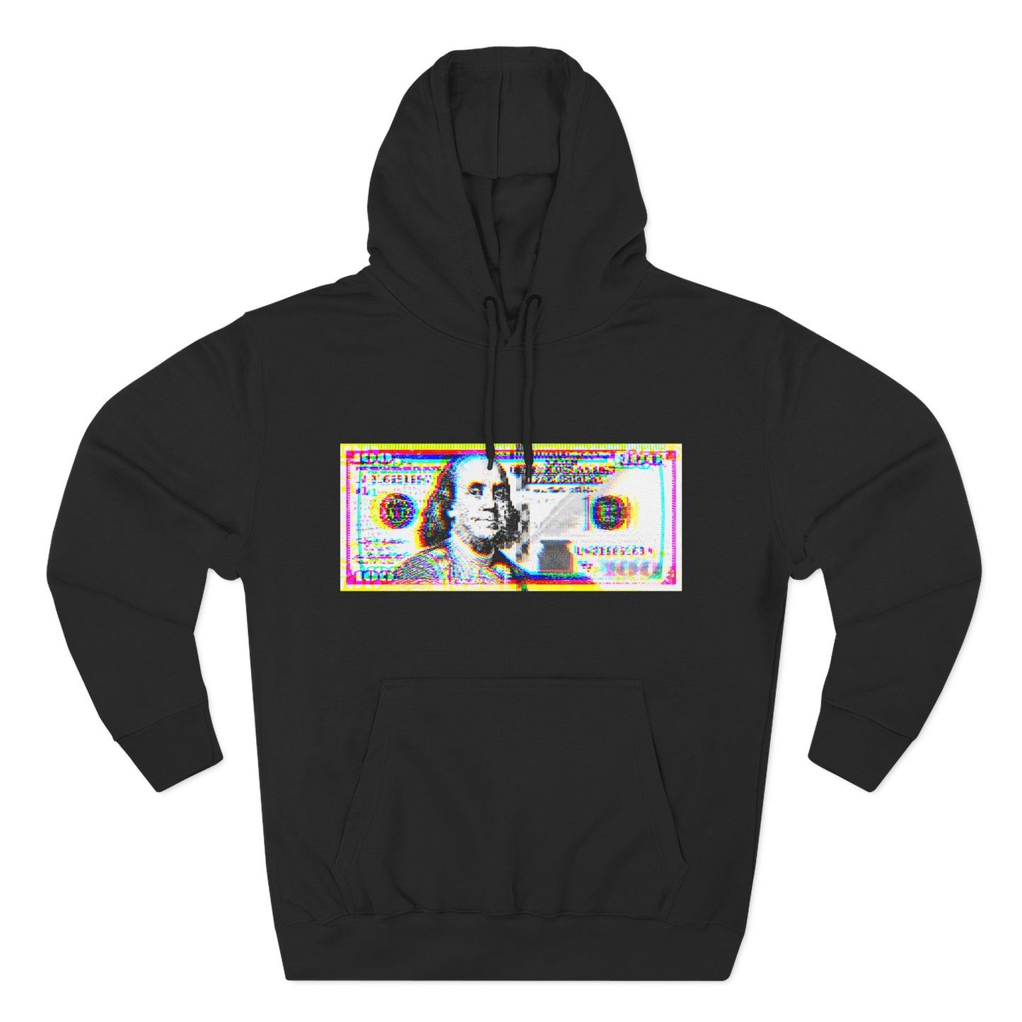 100 Dollars Bill - Neon Color Explosion - Hoodie
