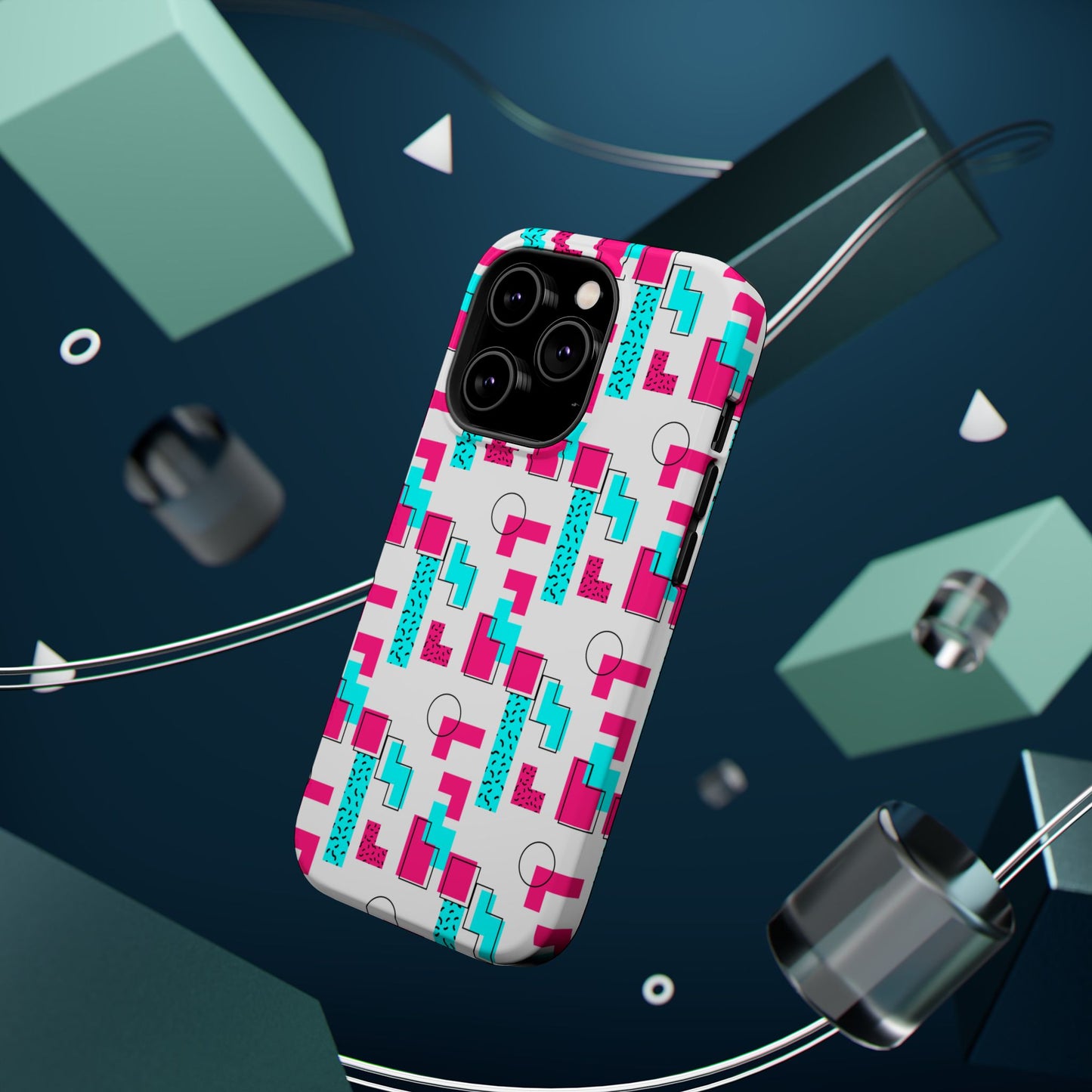 Retro Geometric Vibes - Magnetic Phone Case