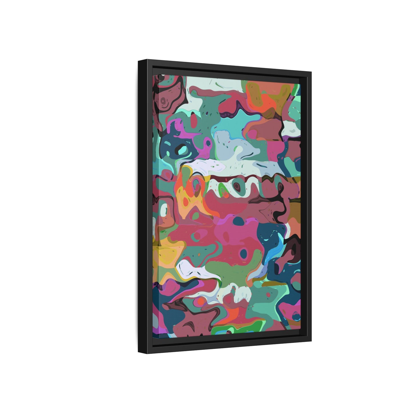 Colorful Abstract Marble - Framed Canvas