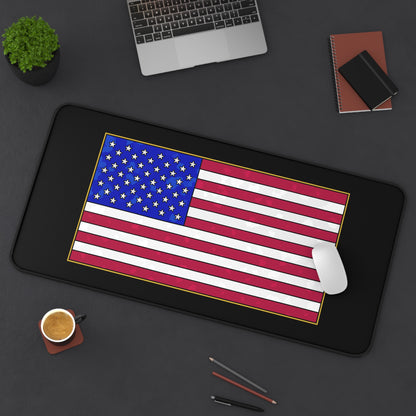 New Glory American Flag (Gold Edge Edition) - Desk Mat
