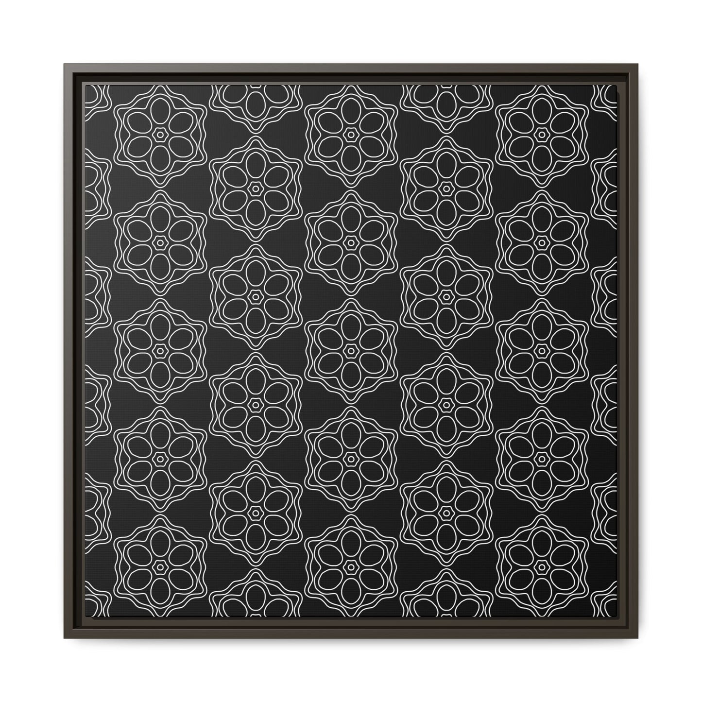 Geometric Sacred Flower - Framed Canvas