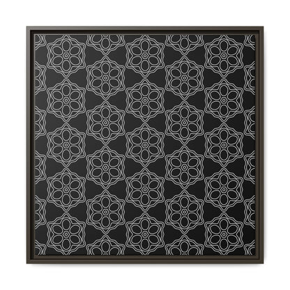 Geometric Sacred Flower - Framed Canvas