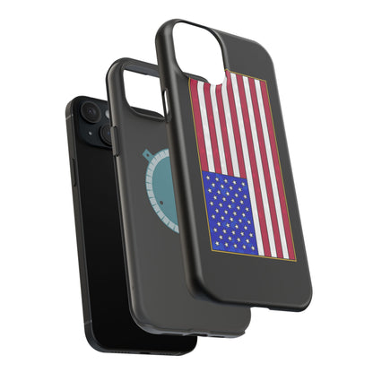 New Glory American Flag (Gold Edge Edition) - Magnetic Phone Case