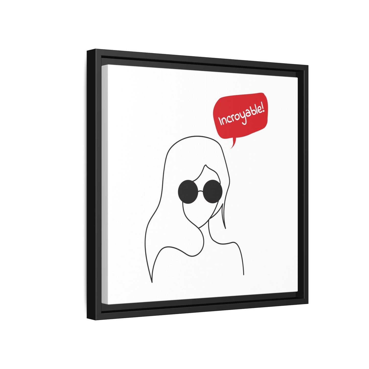 Incroyable Chic Girl - Framed Canvas