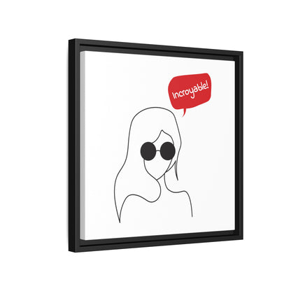 Incroyable Chic Girl - Framed Canvas