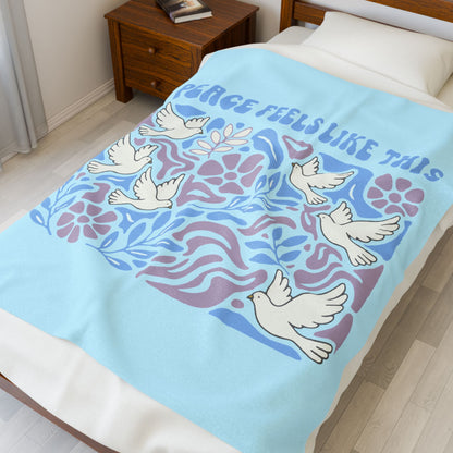 Peace Feels Like This - Plush Blanket
