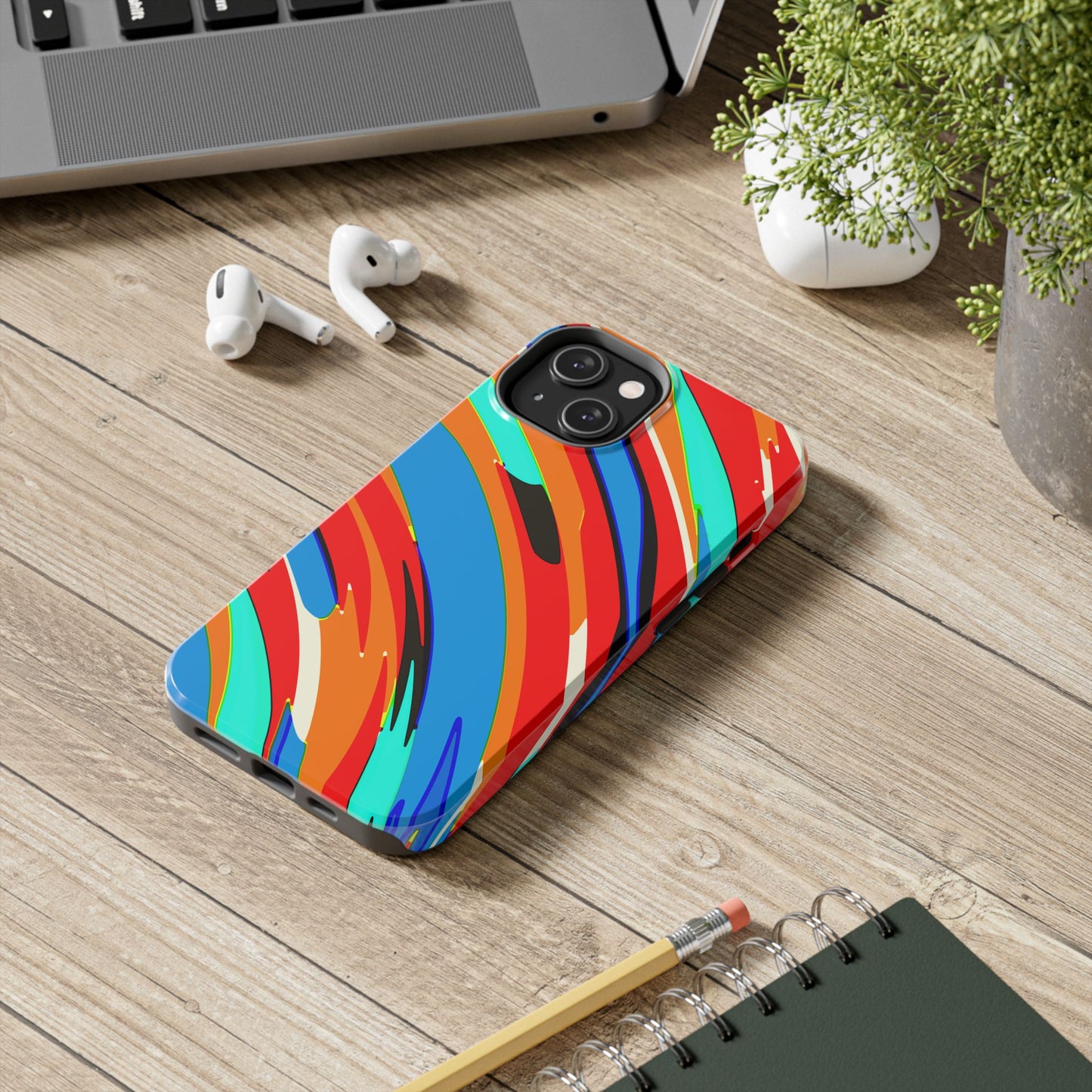 Abstract Rainbow Swirl Arc - Phone Case