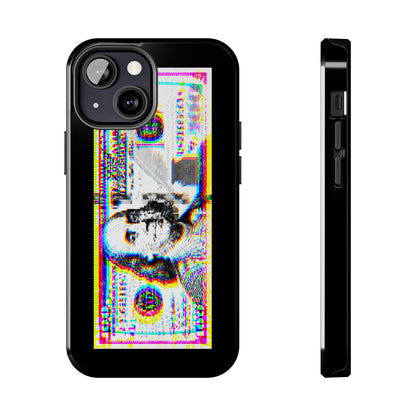 100 Dollars Bill - Neon Color Explosion - Phone Case