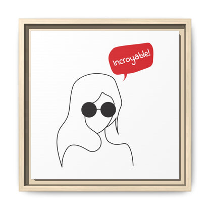 Incroyable Chic Girl - Framed Canvas