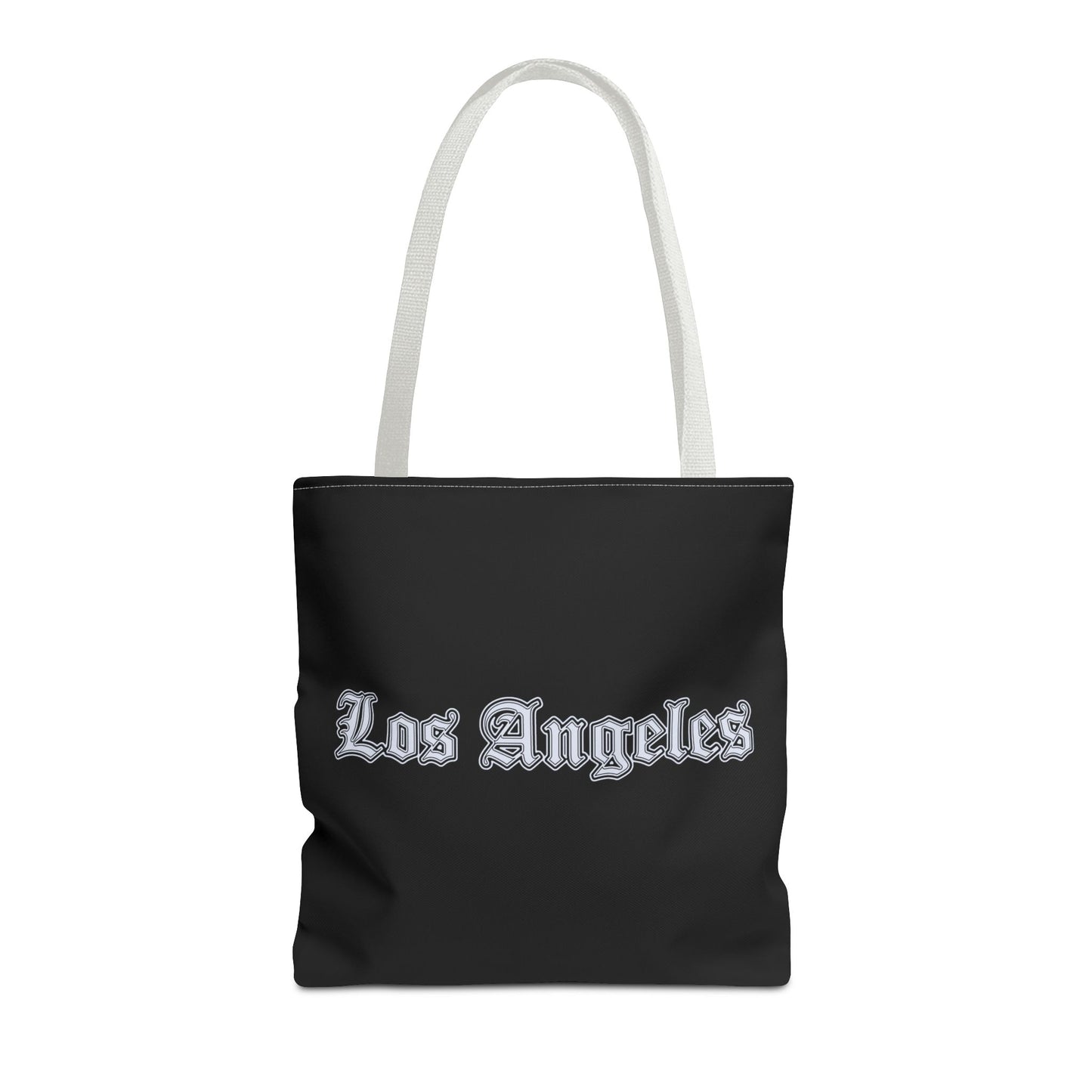 Los Angeles Gothic Tote Bag, Urban Tote, City Lover Bag, Gift for Angelenos, Travel Tote, Fashionable Shopper - Silver Edition