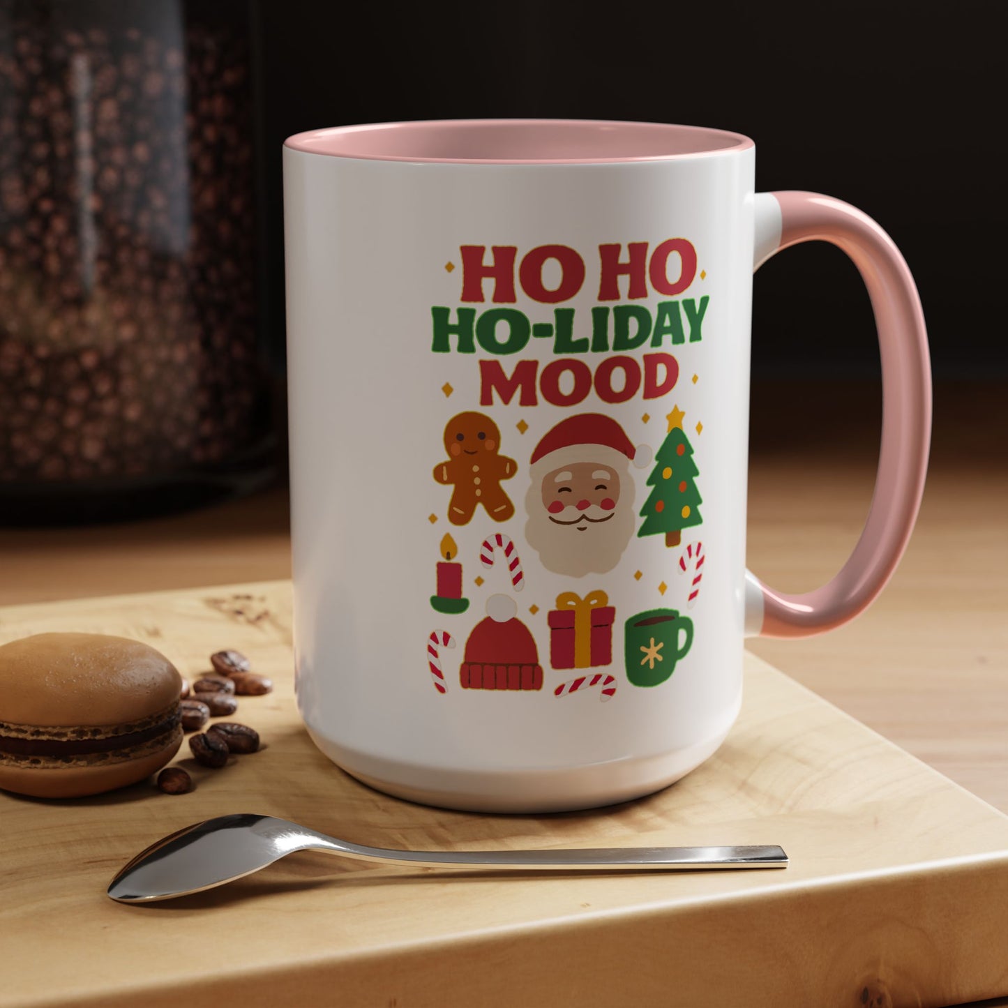 Ho Ho Ho-liday Mood - Color Accent Mug