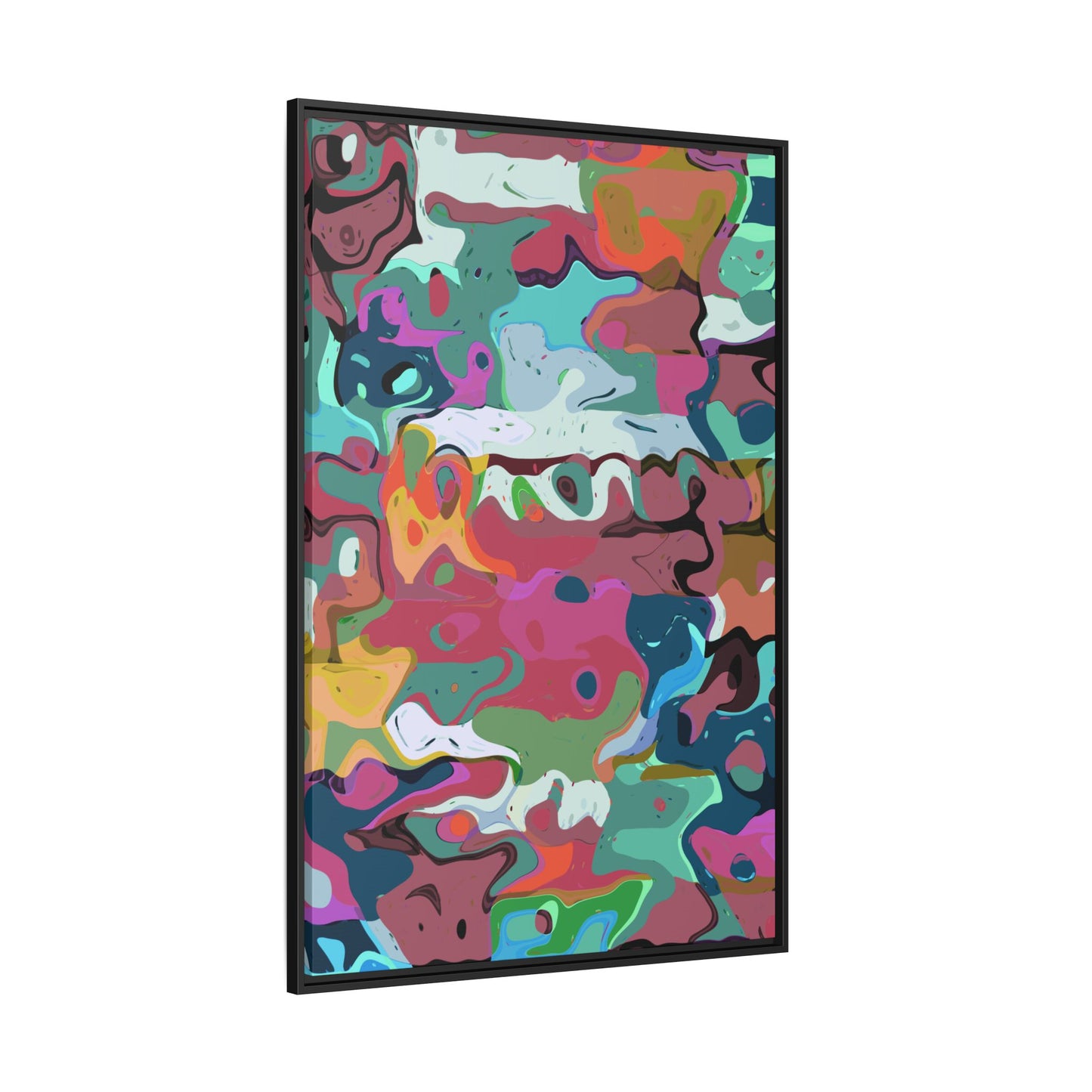 Colorful Abstract Marble - Framed Canvas