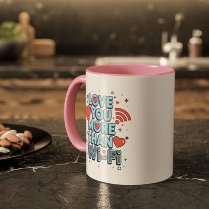Love You More Than Wi‑Fi - Colorful Mug