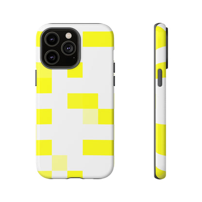 Yellow Pixel Grid -  Phone Case