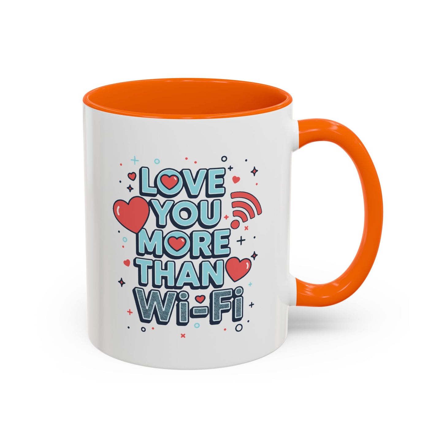 Love You More Than Wi‑Fi - Color Accent Mug
