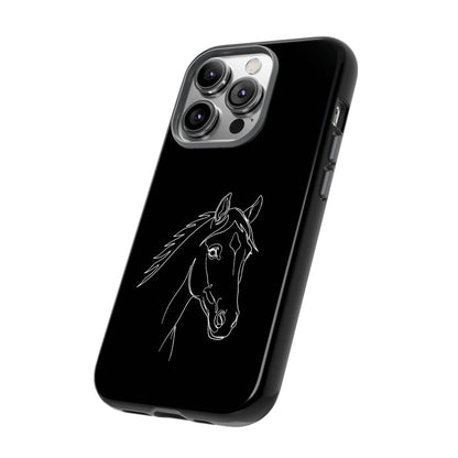 Horse Portrait Sketch - Tough Phone Case