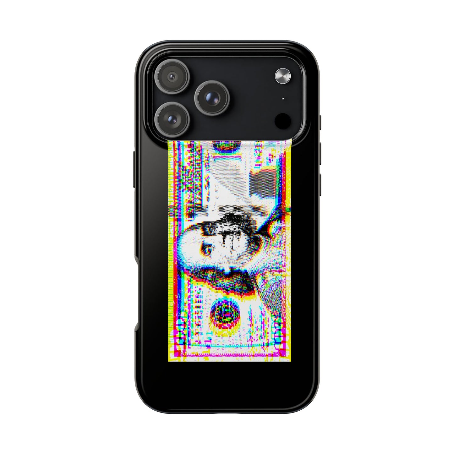 100 Dollars Bill - Neon Color Explosion - Phone Case