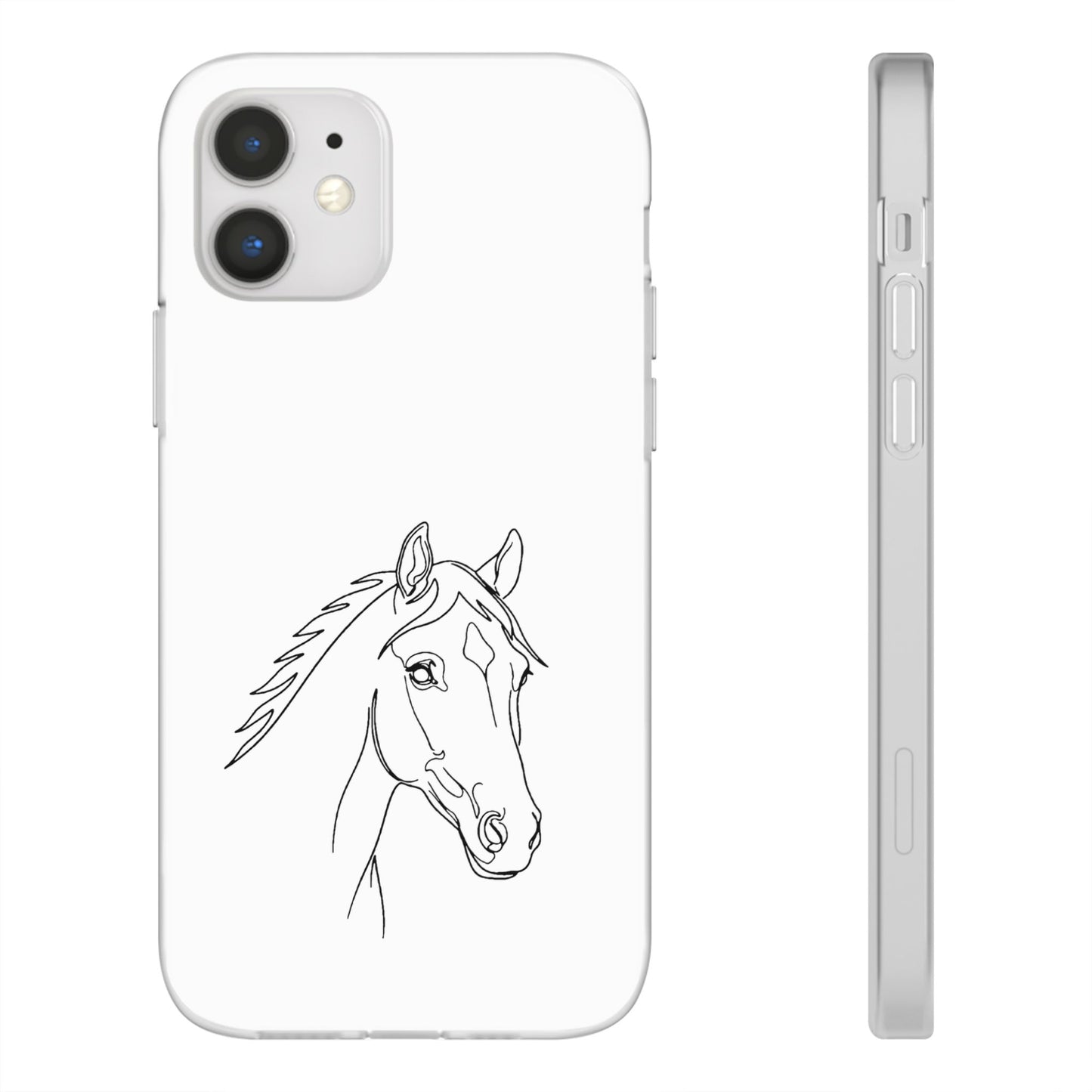 Horse Portrait Sketch - Flexi Phone Case