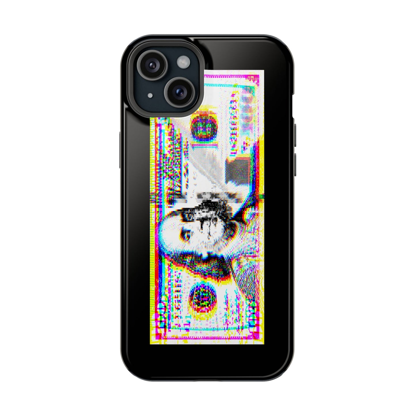 100 Dollars Bill - Neon Color Explosion - Magnetic Phone Case