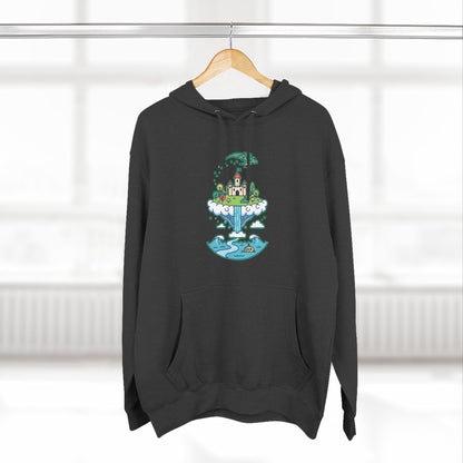 Floating Castle Dragon - Magical Fantasy Island - Hoodie