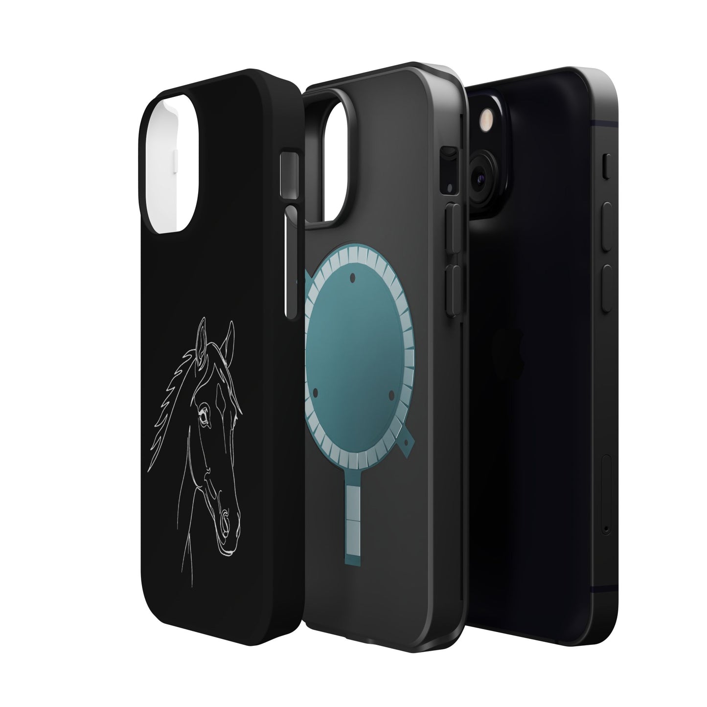 Horse Portrait Sketch - Magnetic Phone Case