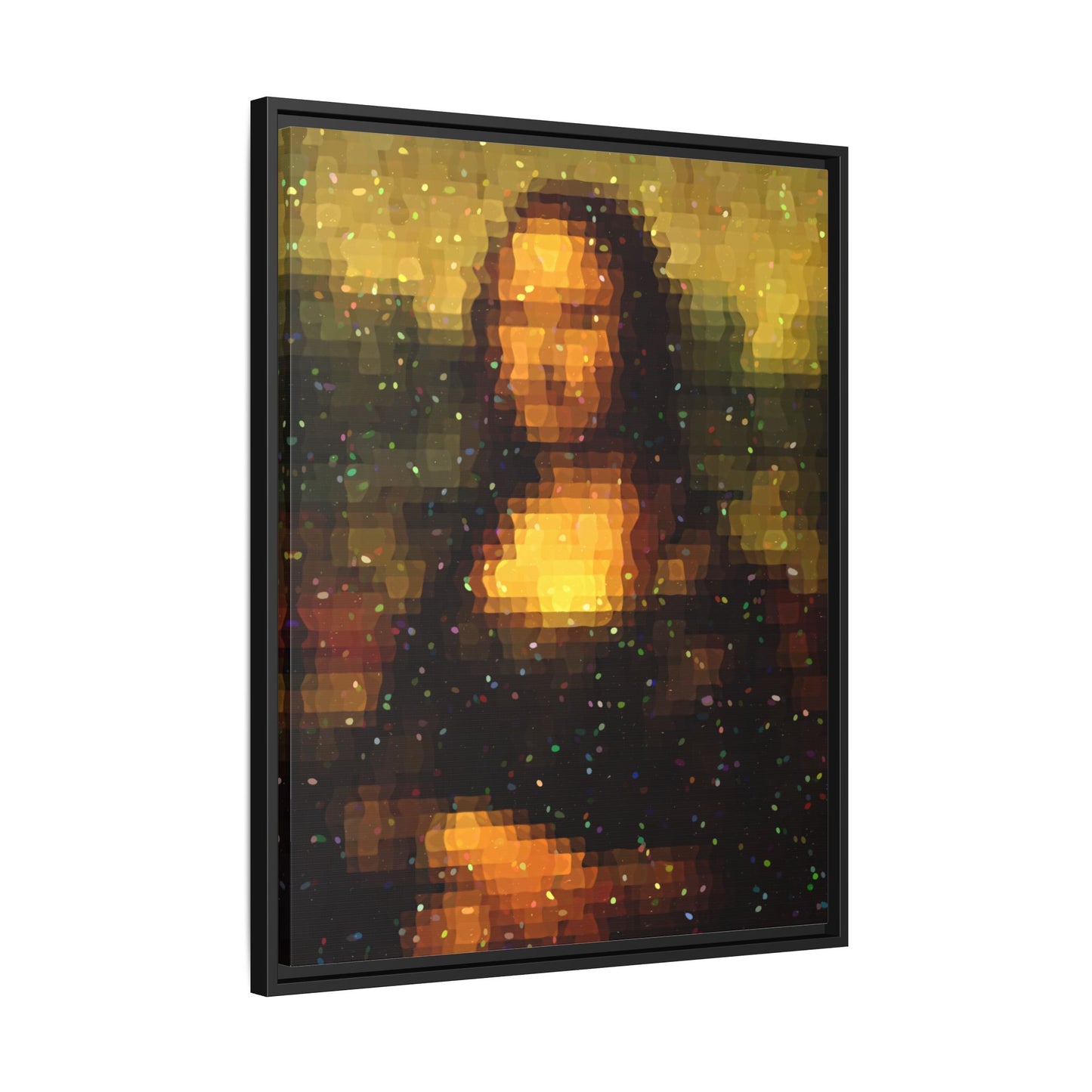 Pixel Muse — Silent Smile - Framed Canvas