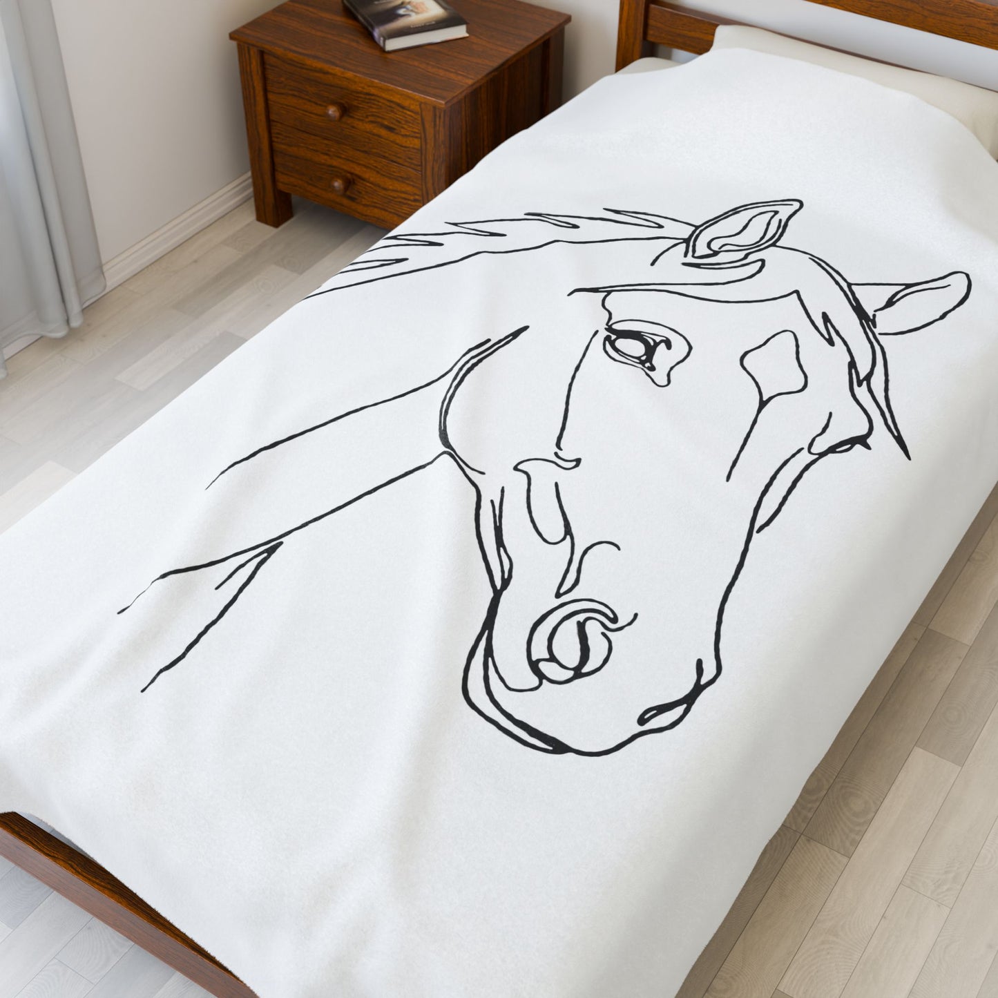 Horse Portrait Sketch - Blanket