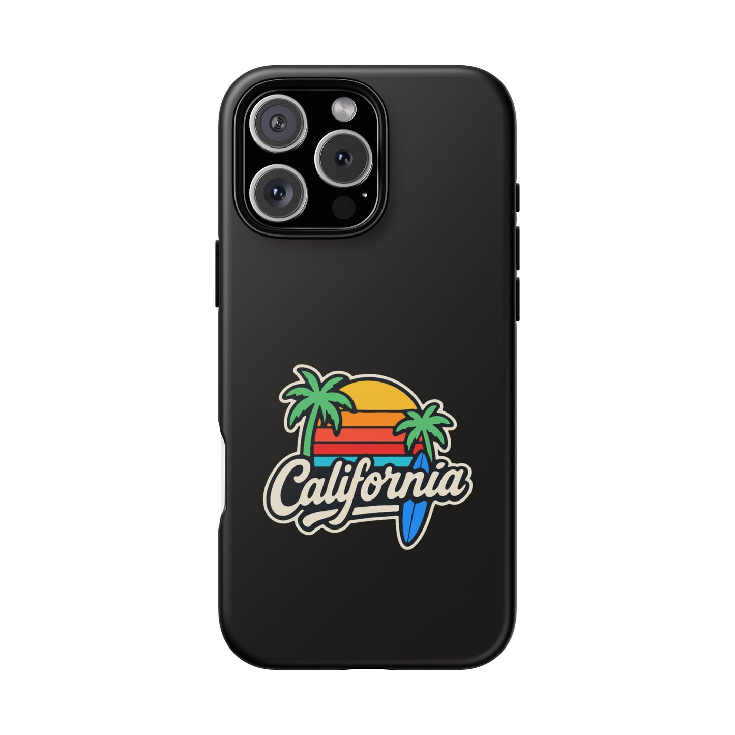 California Sunset Phone Case, Tropical Cell Phone Cover, Beach Lover Gift, Summer Vibes Accessory, Surfing Decor, Personalized Case